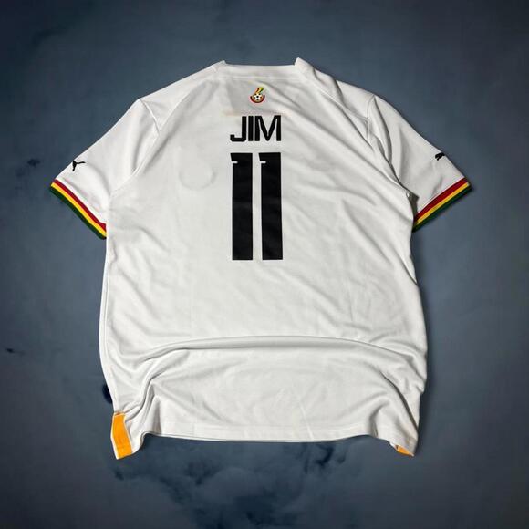 Puma Ghana Black Star Soccer Jersey White XXL FIFA Football Kit 2022 Africa - Picture 2 of 7